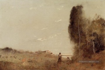 Matin au bord de l’eau romantisme Jean Baptiste Camille Corot Peinture à l'huile